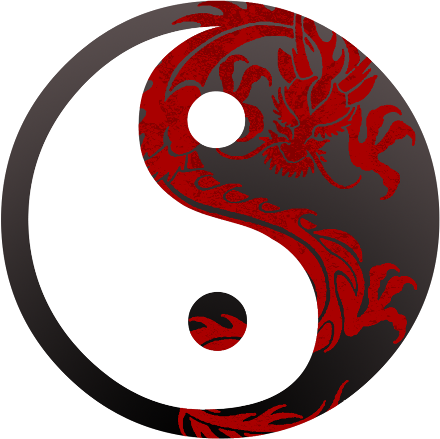 Dragon Yin Yang Symbol Images Pictures - Yin Yang Symbol Dragon (894x894), Png Download