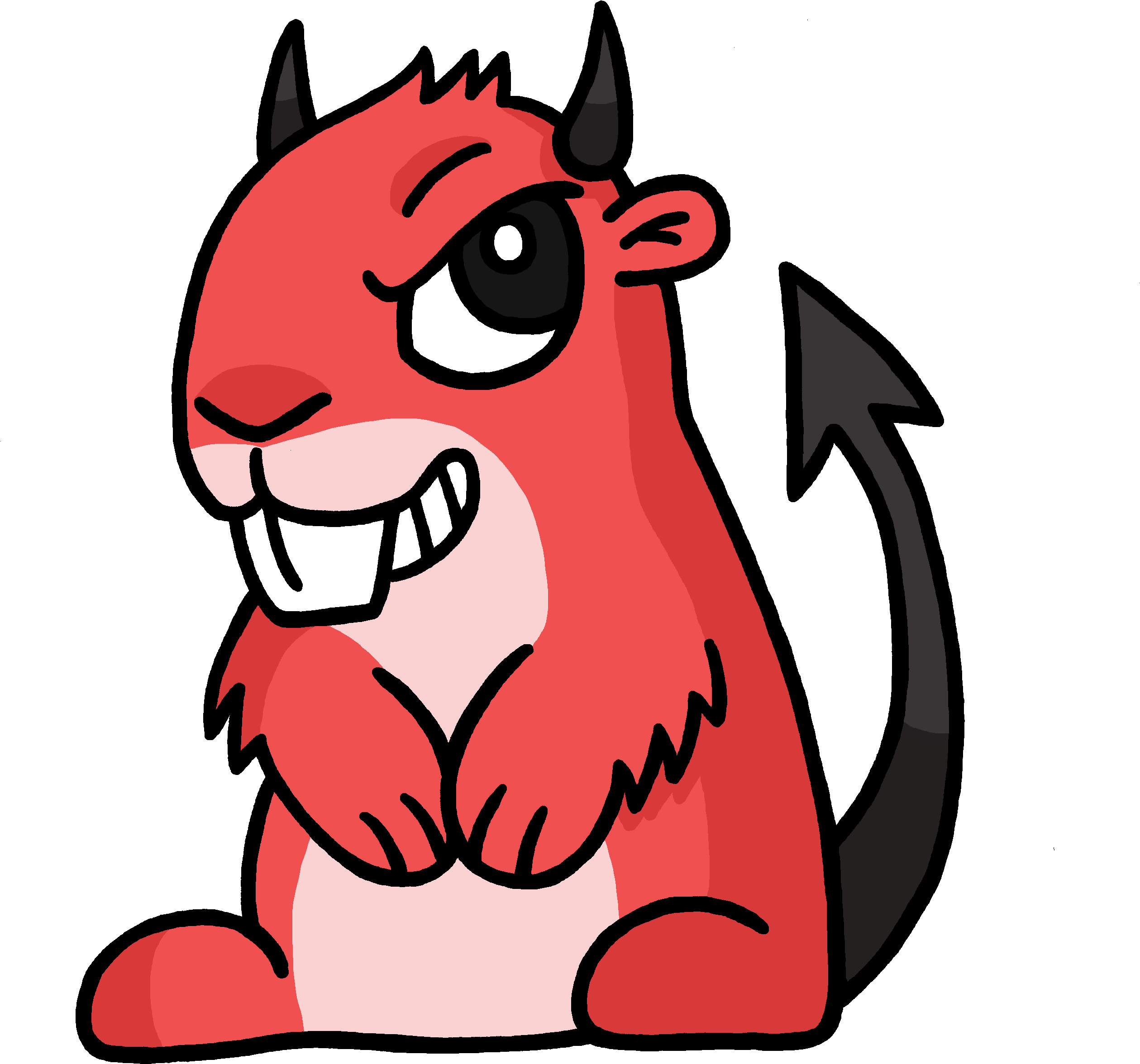 Devil Adsy Png - Devil Cartoon Icon Transparent (2957x2987), Png Download