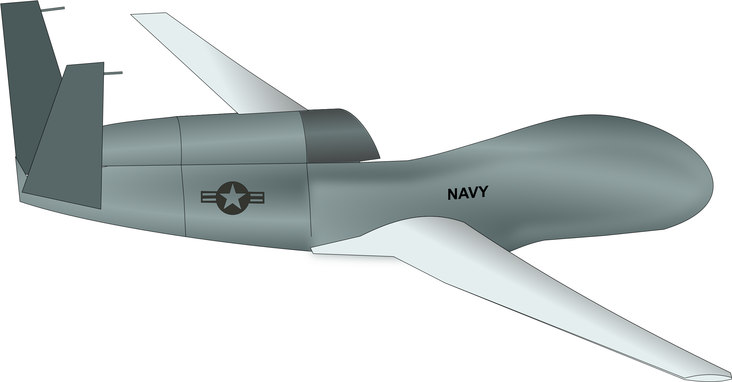 This Free Icons Png Design Of Global Hawk Uav Drone (2400x1257), Png Download