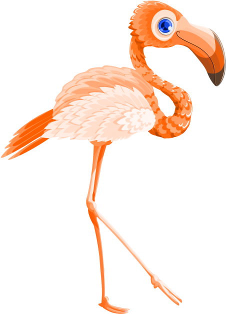 Flamingo Bird Vector Png Transparent Image - Valentines Day Flamingo (500x680), Png Download