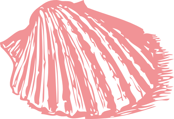Graphic Coral Clipart Aquaculture - Shell Clip Art (600x410), Png Download