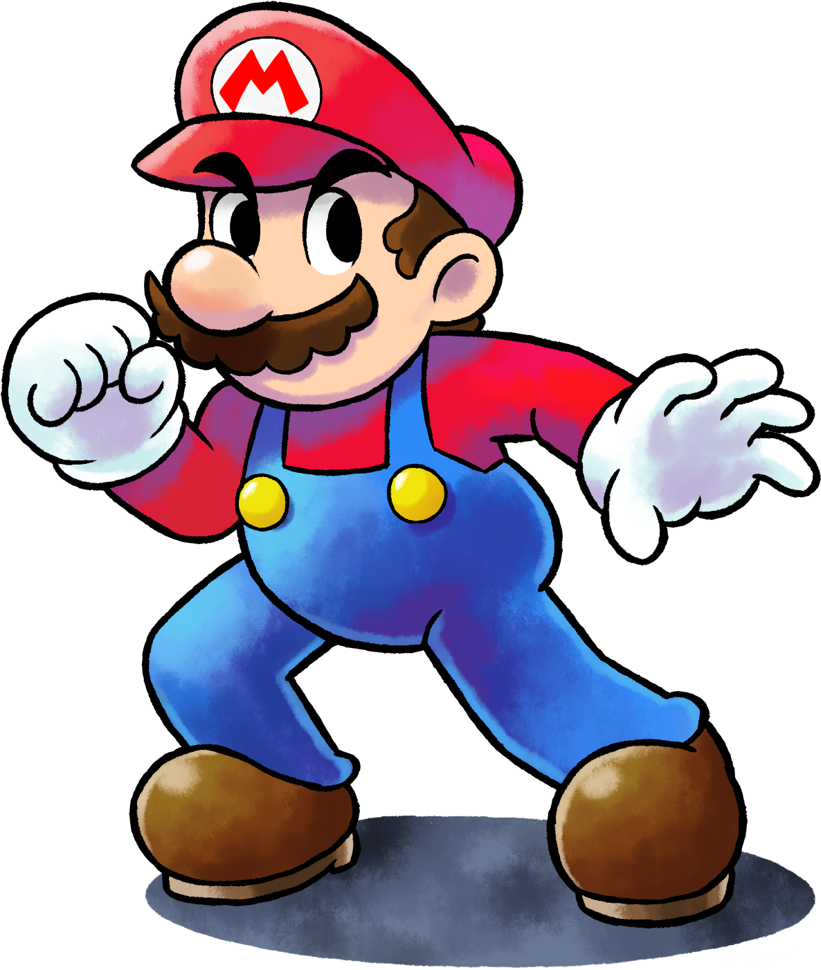 Mario Luigi'' Rpg Style Mario [ssb4 Pose] By Master - Mario Luigi Rpg Style (1200x1420), Png Download