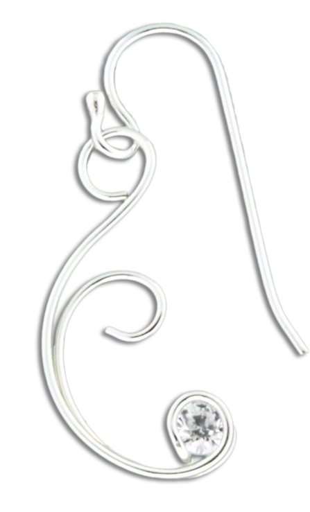 Filigree Cubic Zirconia Earrings - Earrings (738x738), Png Download
