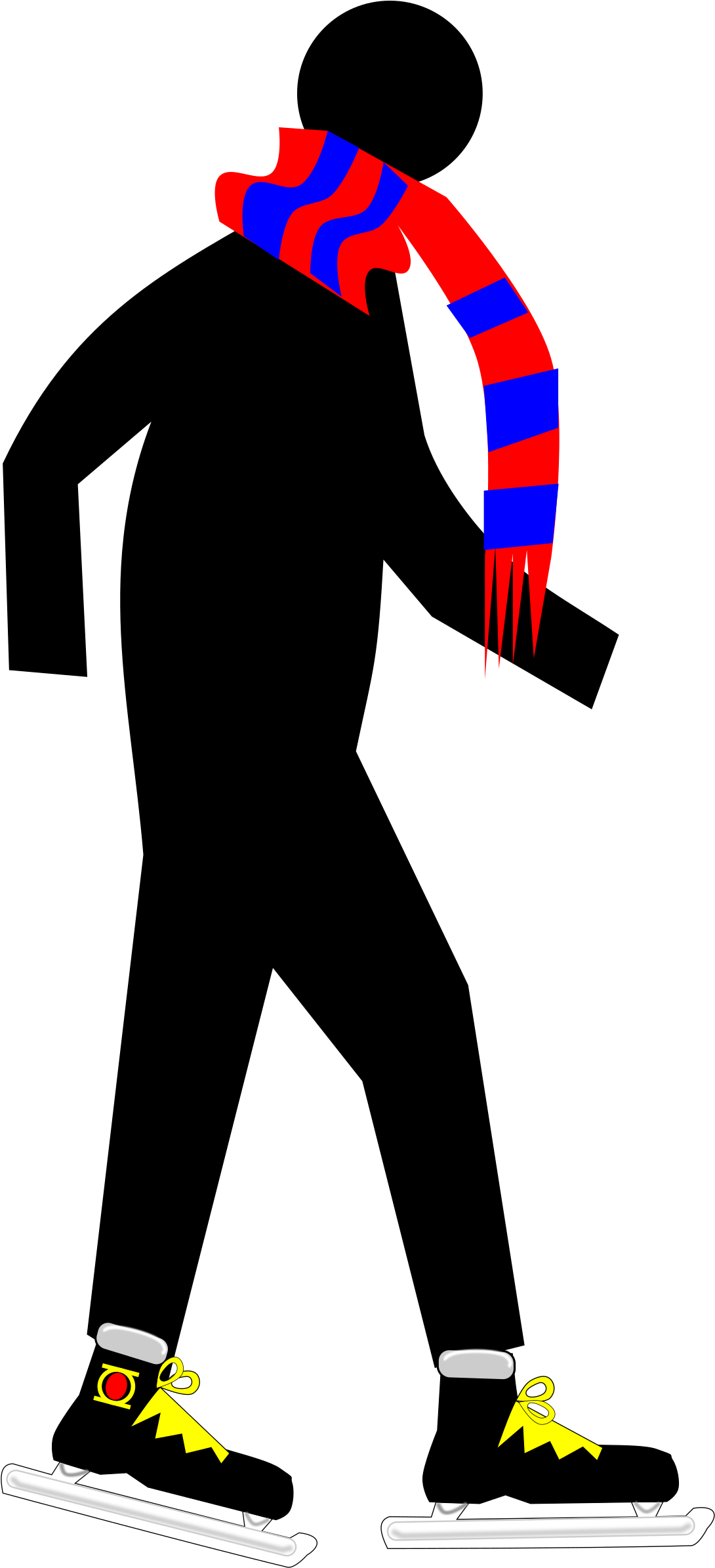 This Free Icons Png Design Of Skater With Scarf (1128x2400), Png Download