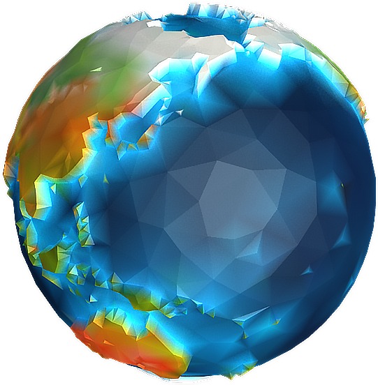 Lowpolyearth Lowpolyearth1 Lowpolyearth2 - Low Poly Earth Png (590x590), Png Download