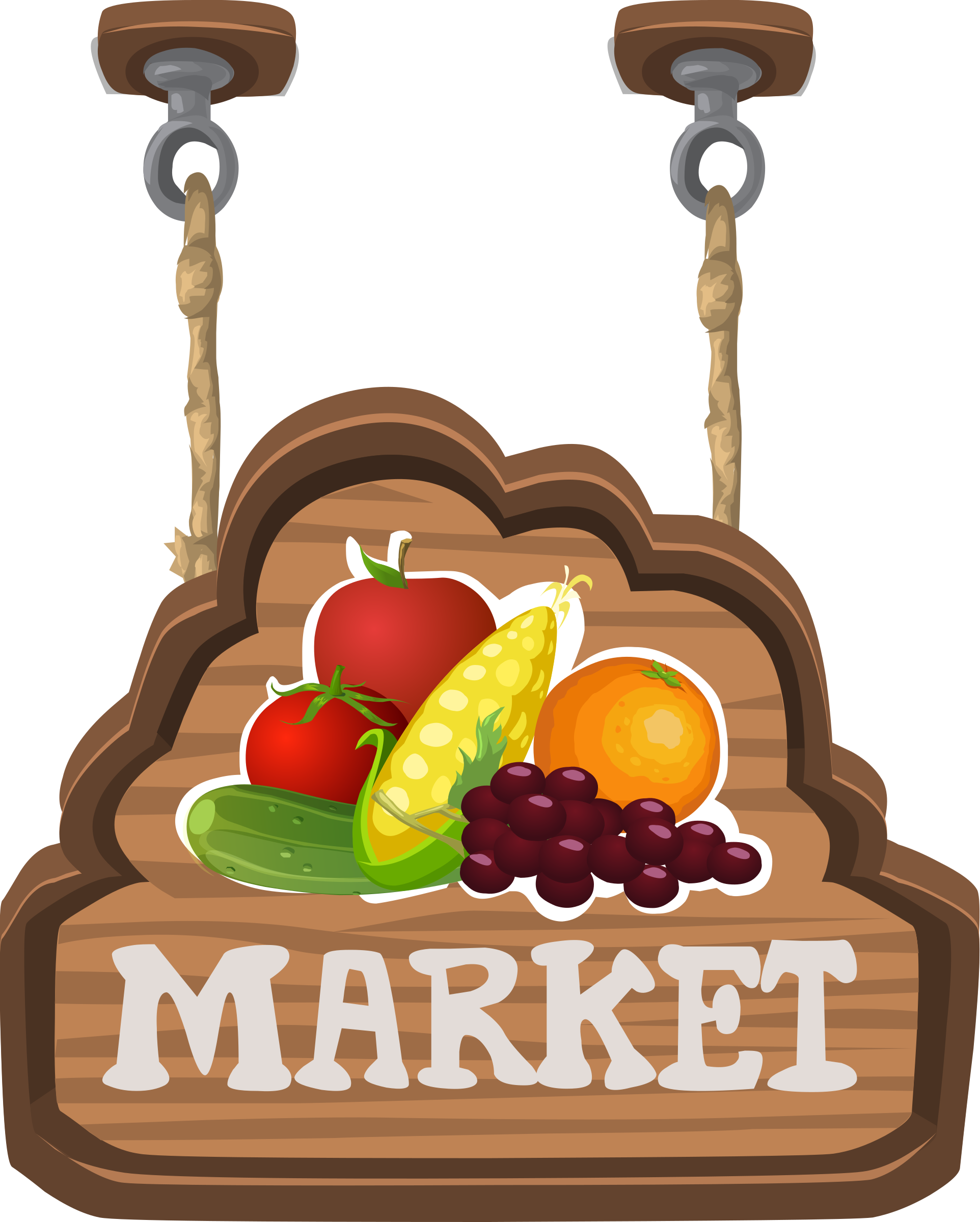 For A Fruit Veg Market From Glitch - Market Signage Clip Art (1924x2400), Png Download