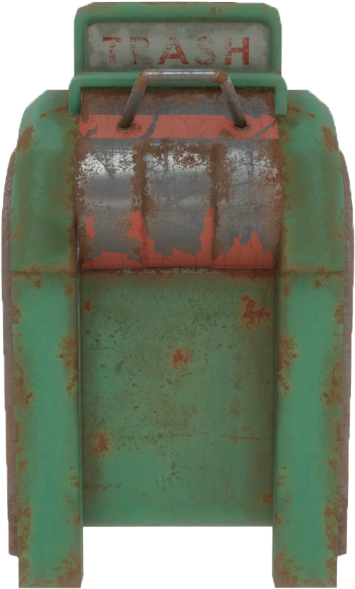 Fo4 Green Trash Can - Fallout 4 Trash Can (878x870), Png Download