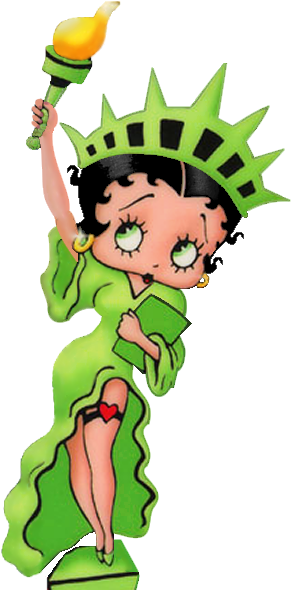 Statue Of Liberty Clipart Lady Liberty - Betty Boop (320x620), Png Download
