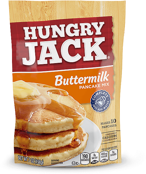 Easy Pack Buttermilk Pancake Mix - Hungry Jack Extra Light & Fluffy Pancake (550x622), Png Download
