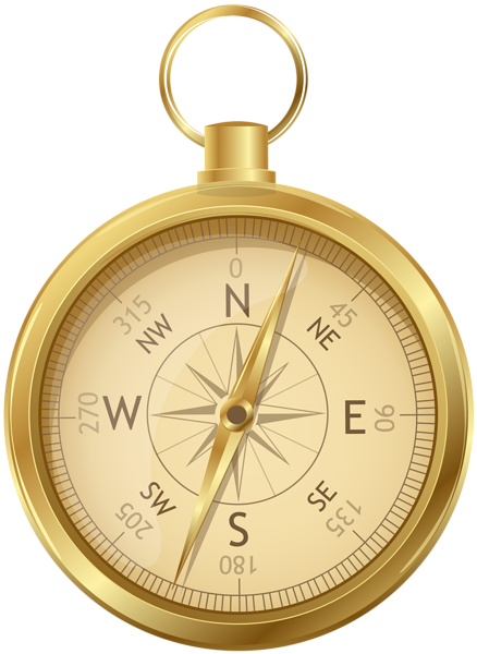 Gold Compass Transparent Png Image - Gold Compass Png (438x600), Png Download