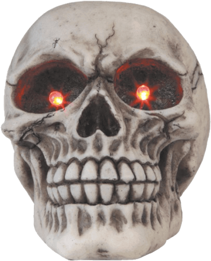 Small Skull With Glowing Eyes - Stealstreet Ss-g-44041 Skull Head Figurine (555x555), Png Download