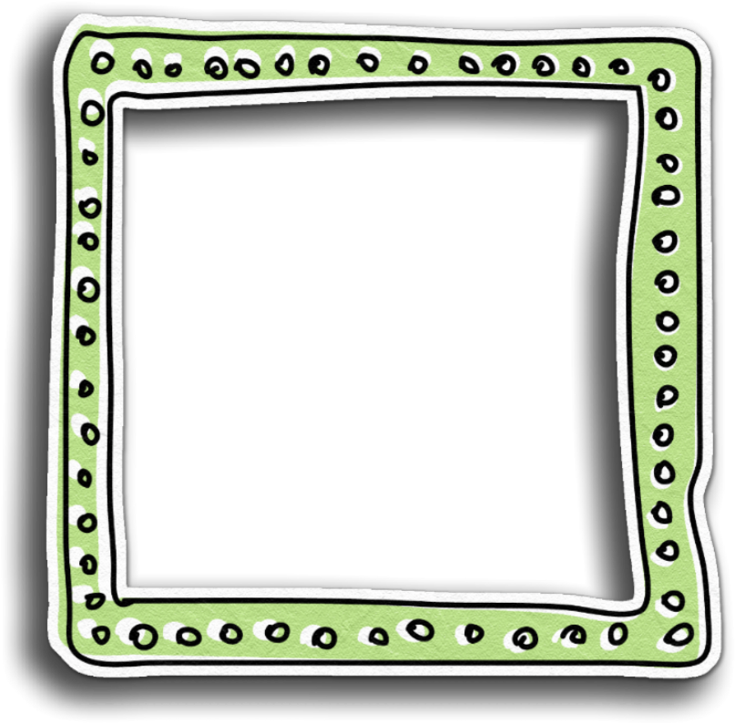 Frame Frames Green White Border Borders - Picture Frame (1024x1024), Png Download
