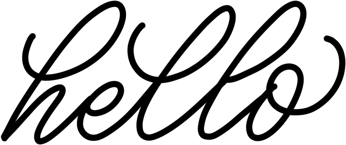 Download 'hello' Lettering - Line Art (1337x611), Png Download