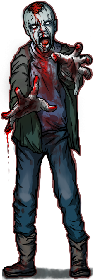 13 Stakcet Wild Zombie Zombies Thumbnail - Portable Network Graphics (320x959), Png Download
