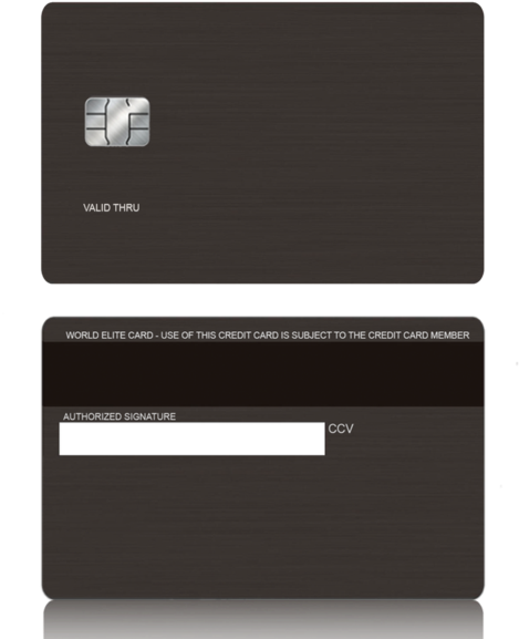 Back Of Black Credit Card (480x600), Png Download