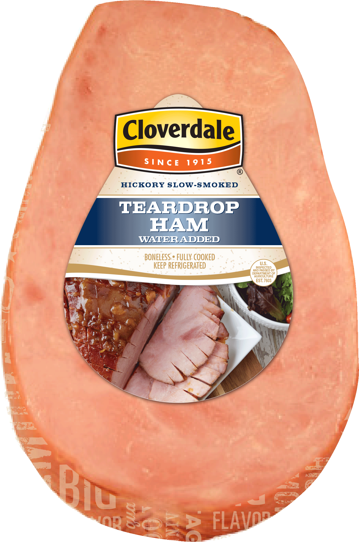 1/2 Boneless Teardrop Ham - Cloverdale Foods Co Cloverdale Cooked Bratwurst 14 (1644x2405), Png Download