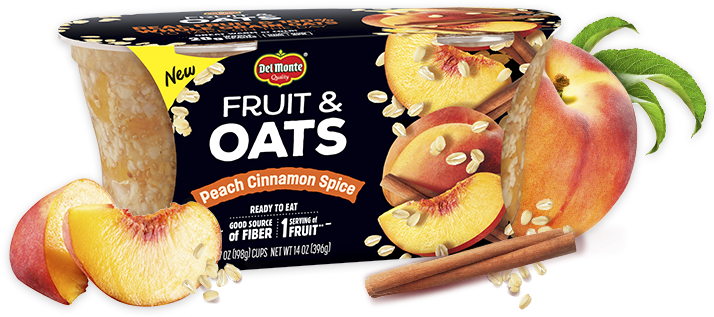 Fruit And Oats Peach Cinnamon - Haribo Peaches - Natural - Case Of 12 - 5 Oz. (1050x500), Png Download