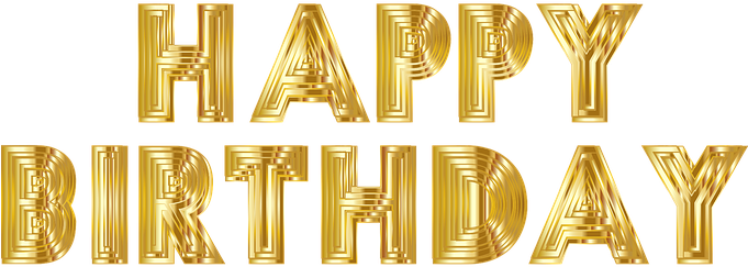 Happy Birthday Celebration Party Occasion - Happy Birthday Gold Png (680x340), Png Download