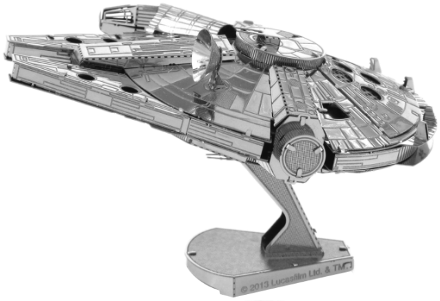 Star Wars - Star Wars Millennium Falcon Earth 3d Metal Model Kit (640x640), Png Download