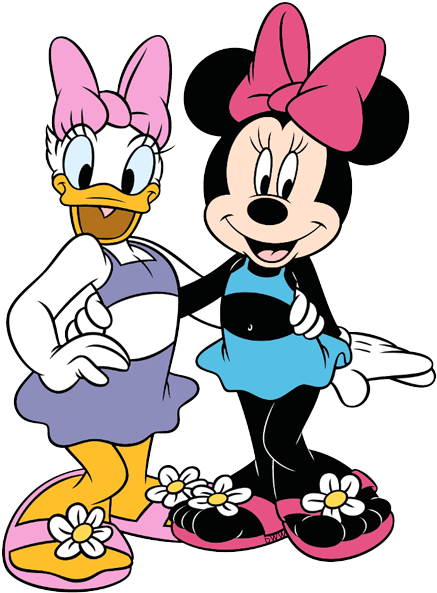 Daisy Duck Clip Art Disney Galore In - Daisy Duck And Minnie Mouse (450x598), Png Download