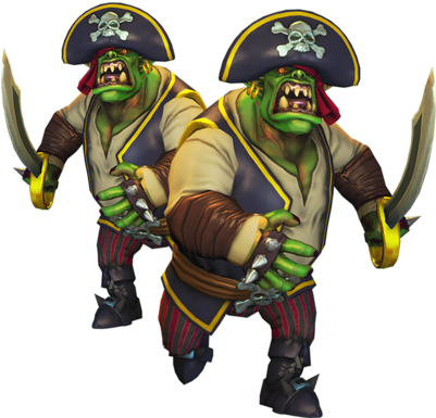Pirate Heavy Orc Image - Orc Pirate (400x405), Png Download