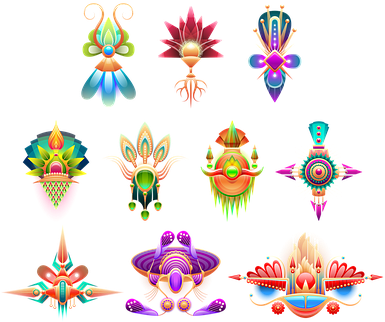 Decorative, Pattern, Shape, Abstract - Scalable Vector Graphics (415x340), Png Download