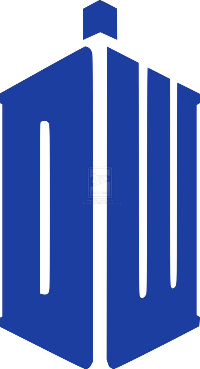 Doctor Who Sticker By Hourglass Vectors On - Doctor Who Tardis Symbol (658x1213), Png Download