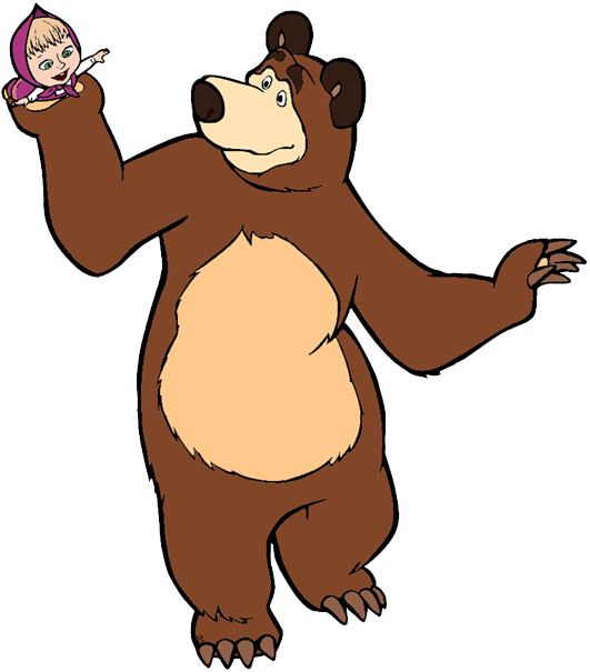 Masha And The Bear Png - Masha And The Bear Clipart (531x605), Png Download