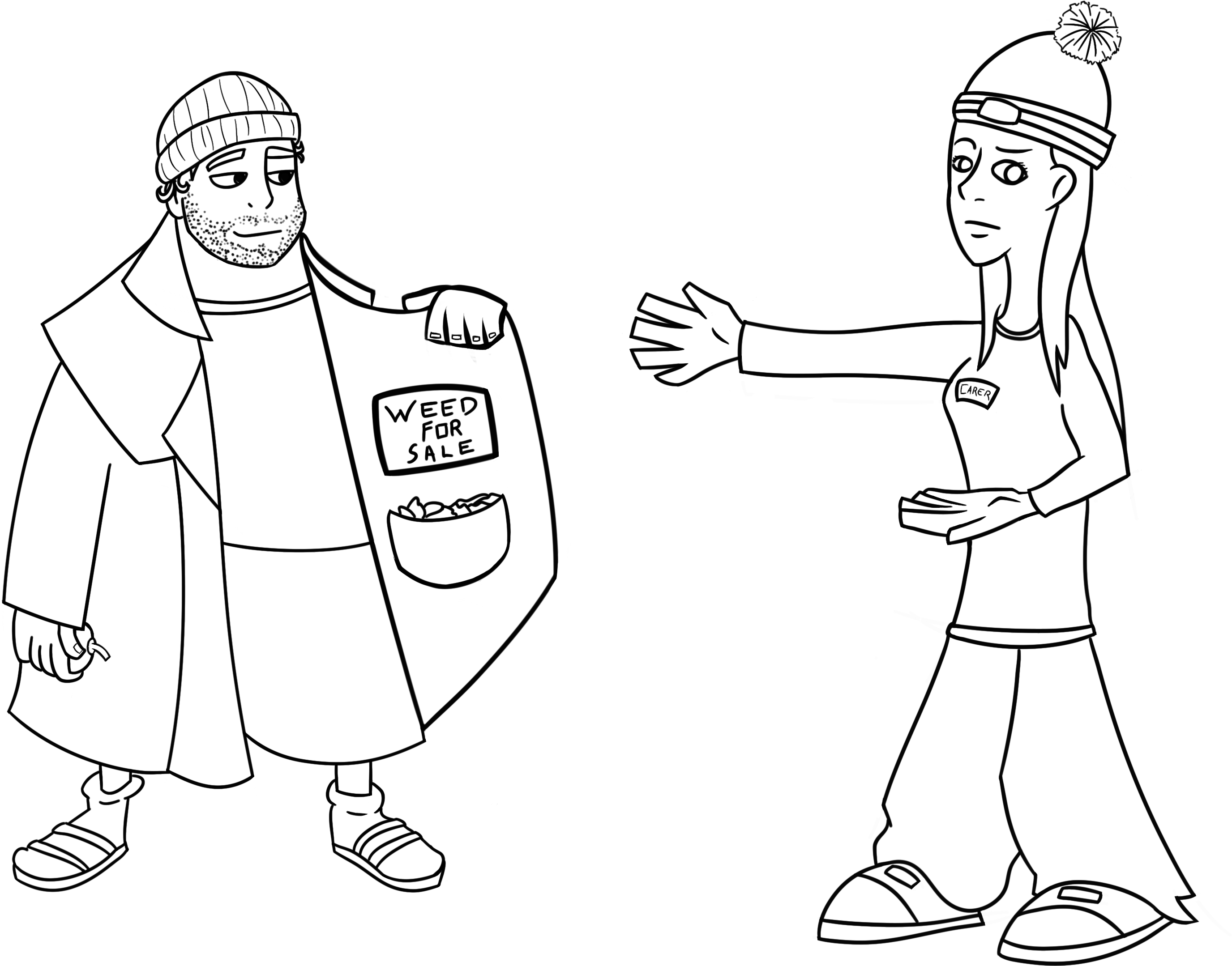 Aaaaand Just The Line Art So You Can Color It In Yourself - Cartoon (3508x2480), Png Download