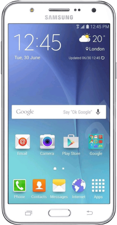 Samsung Mobile Phone Clipart Hand Png - Samsung Galaxy J5 White (640x480), Png Download