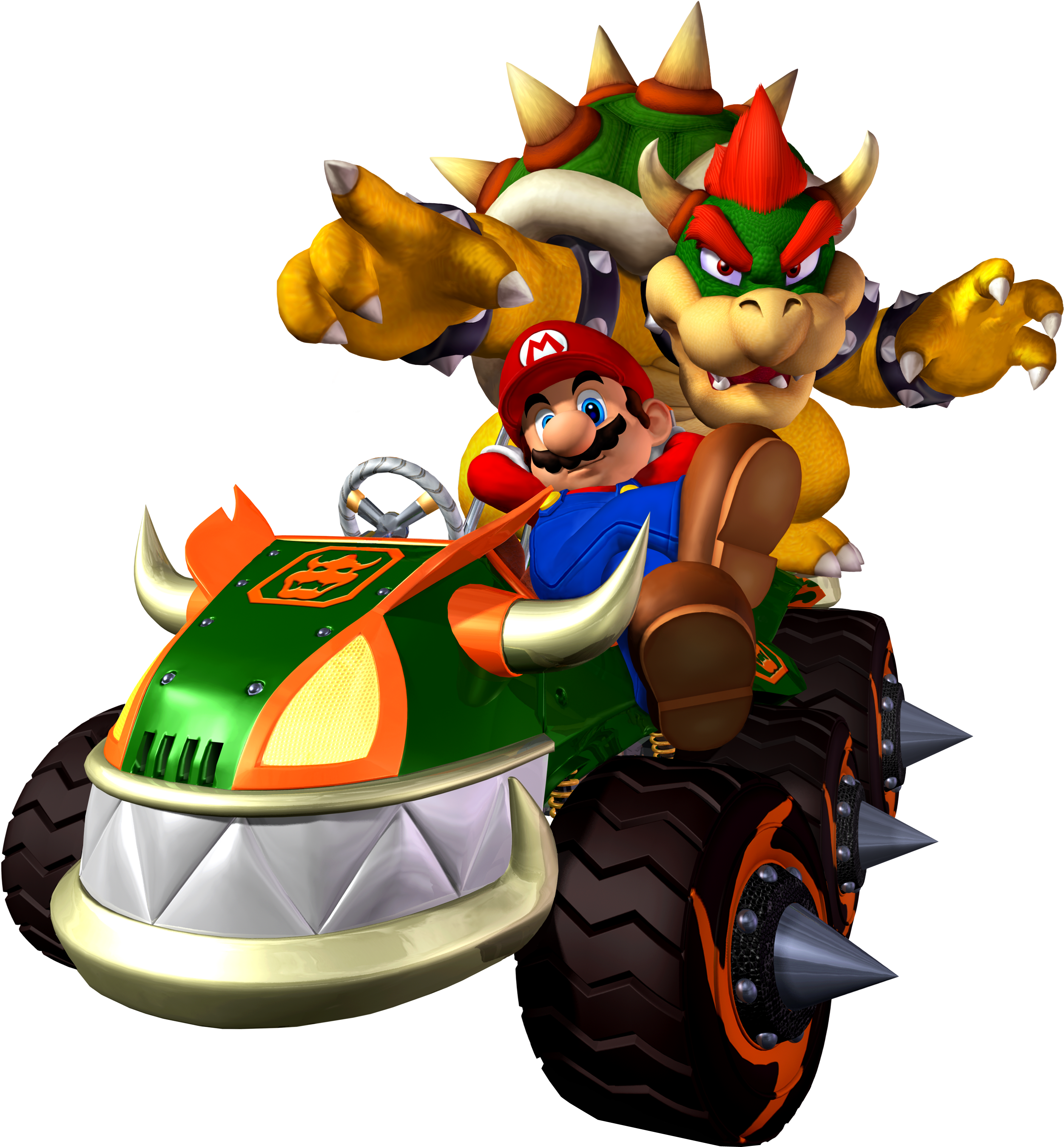 Paper Bowser - Mario Kart Double Dash Koopa King (2935x3115), Png Download