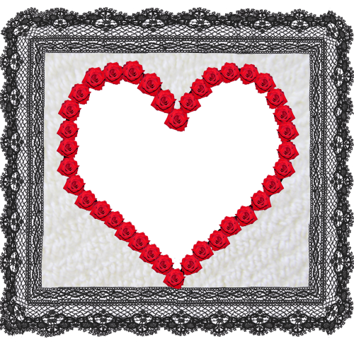 Frame,heart,lace - Heart (500x487), Png Download