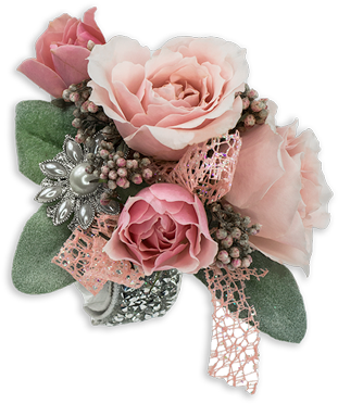 Victorian Blush Wrist Corsage Corsage - Wrist Corsage (368x460), Png Download