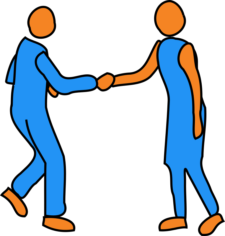 Handshake Clipart - Saludo Mano Gif Animado (762x800), Png Download