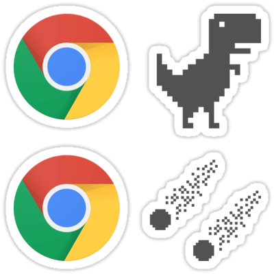 Google Chrome Dinosaur Png (400x400), Png Download