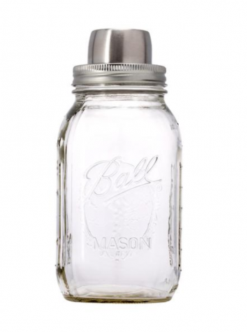 Mason Shaker Mason Jar Cocktail Shaker Clear (500x500), Png Download