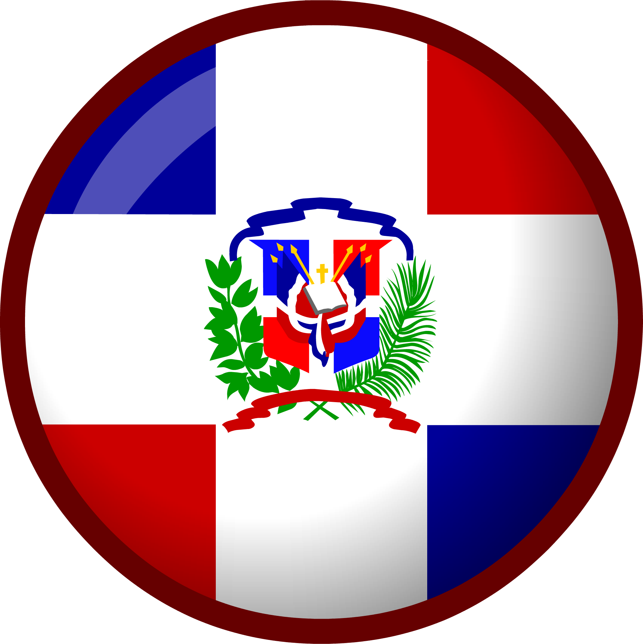 Dominican Republic Flag - Dominican Republic Flag Logo (2056x2061), Png Download