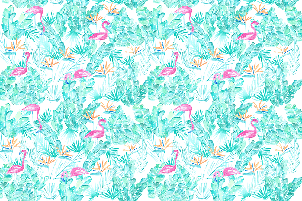 Custom Watercolor Flamingo Fabric - Watercolor Painting (1000x667), Png Download