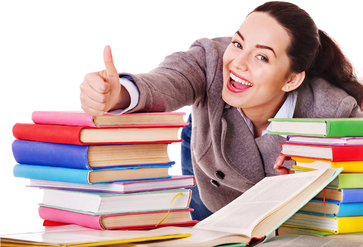 1175px Smiling Teacher Books1 - Smiling Teacher And Student (1175x900), Png Download