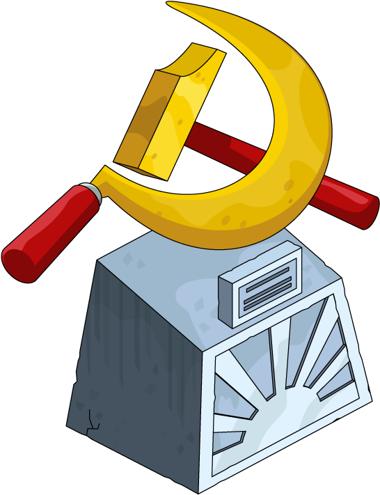 Hammer And Sickle Statue (670x795), Png Download