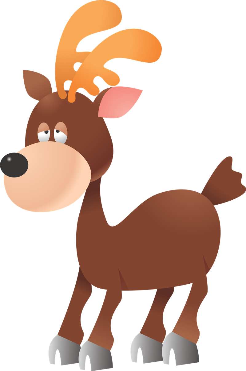 Deer Silhouette Png - Deer Cartoon Png (800x1202), Png Download
