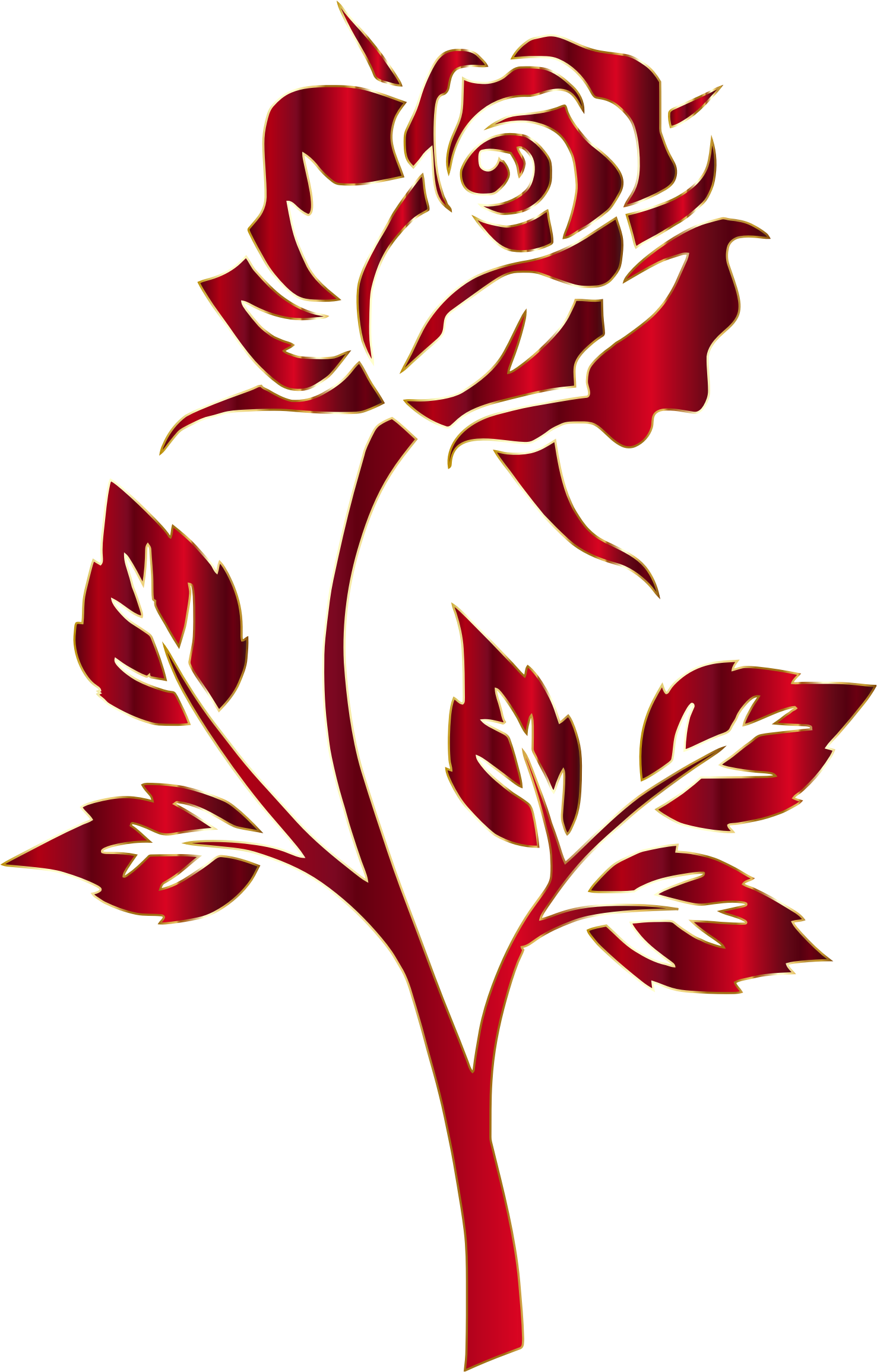 Crimson Rose Symbol Silhouette Alternative - Rose Images Without Background (1477x2310), Png Download