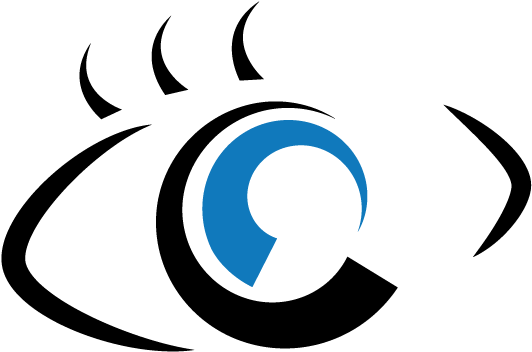 Richmond Hill Eyes - Contact Lens Logo Png (555x377), Png Download