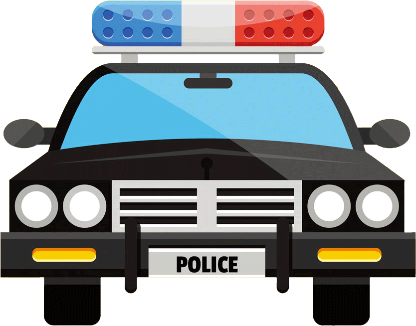 Police Car Clip Art - Transparent Police Car Lights (1000x1000), Png Download