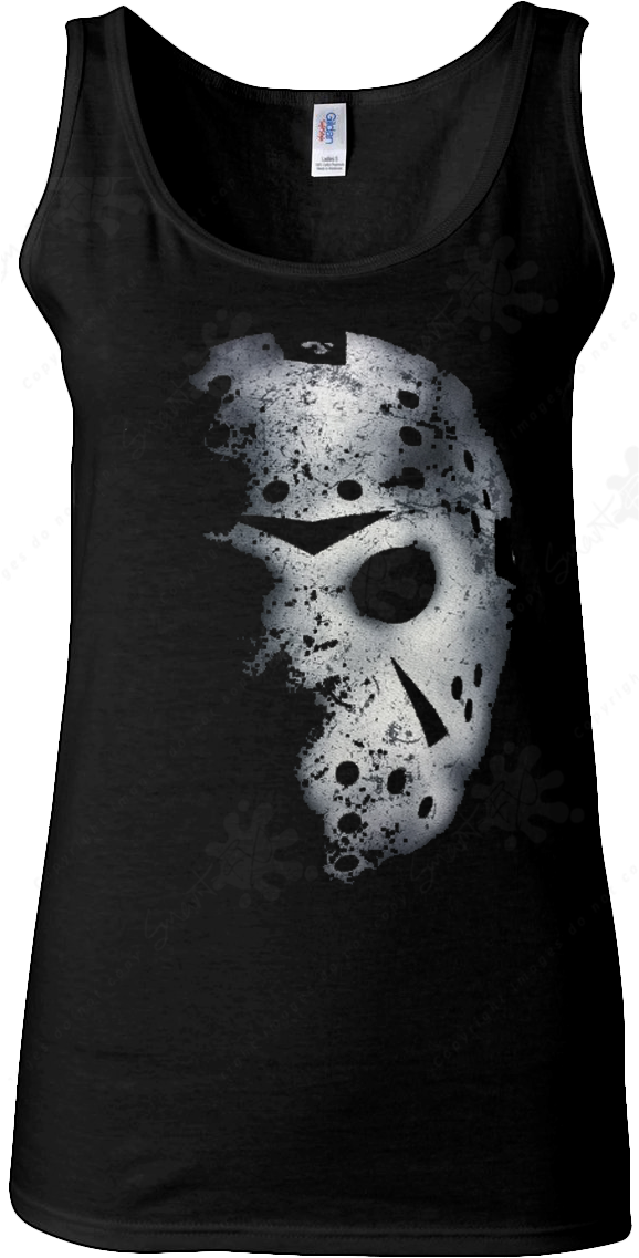 Sfx Jason's Mask Ladies Vest - Jason Voorhees Hockey Mask T Shirt (1200x1200), Png Download