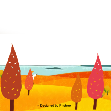 Beautiful Colorful Cartoon Lovely Hand-painted Autumn - Portable Network Graphics (360x360), Png Download