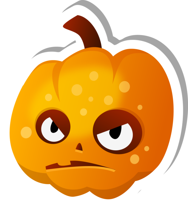Angry Jack O' Lantern Picture Free Library - Pumpkin (630x700), Png Download