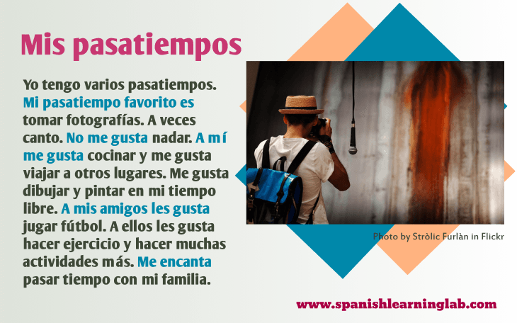 Talking About Hobbies In Spanish And Expressing Likes - Ejemplos De Pasatiempos Favoritos (730x456), Png Download