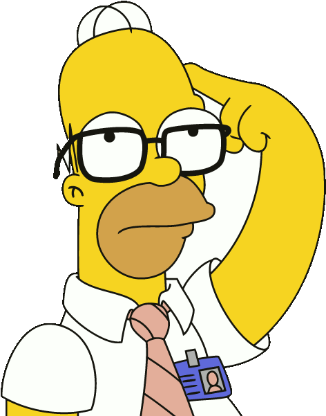 Homer Simpson Pensando - Homero D Oh Png (745x600), Png Download