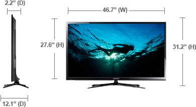 Pn51f5300afxza - Samsung 64" Smart Interaction Plasma (515x265), Png Download